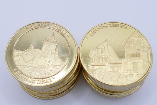 Médaille de collection : le phare de la pointe d'Agon-Coutainville